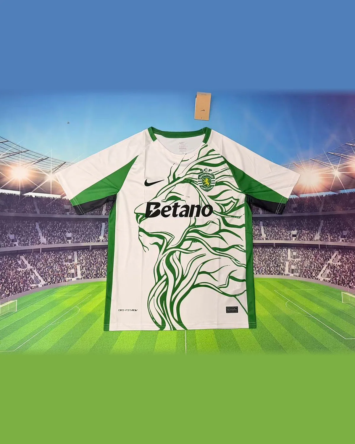 Sporting CP Nike Sporting CP White Green Graphic Special Football Jersey football jersey