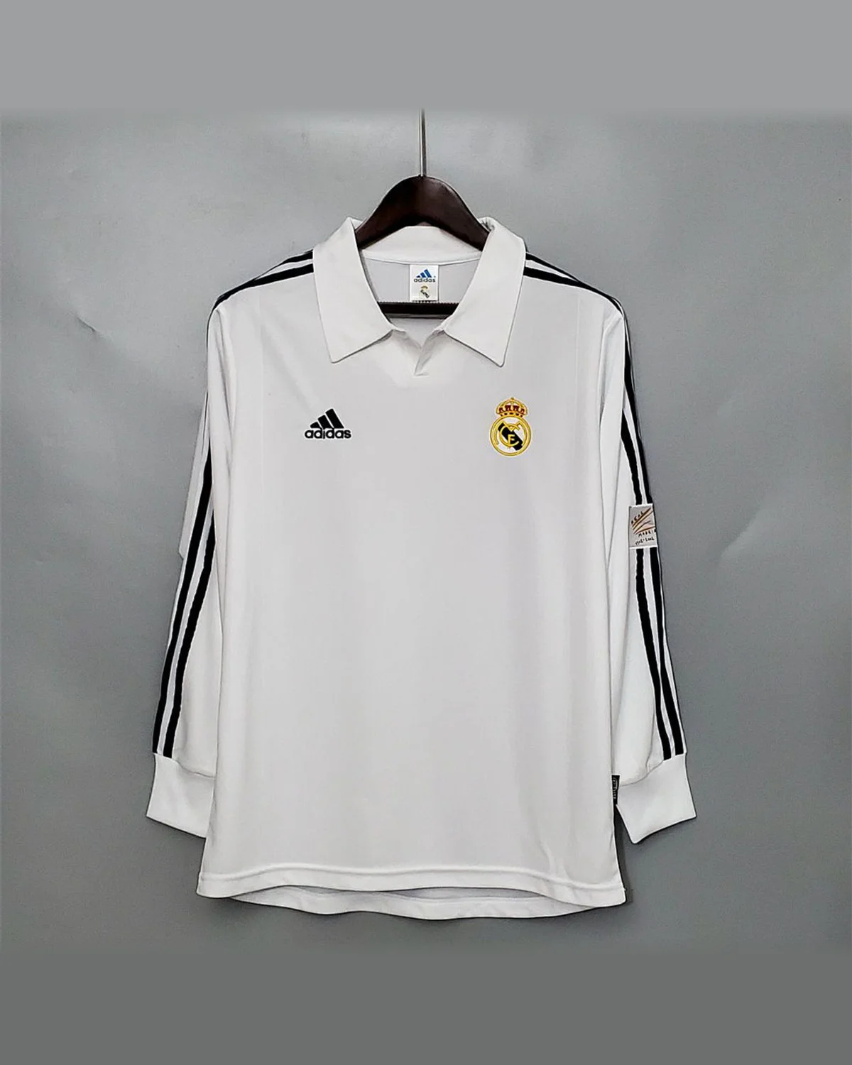 Real Madrid Retro 2002 Long-sleeved Real Madrid Home football jersey