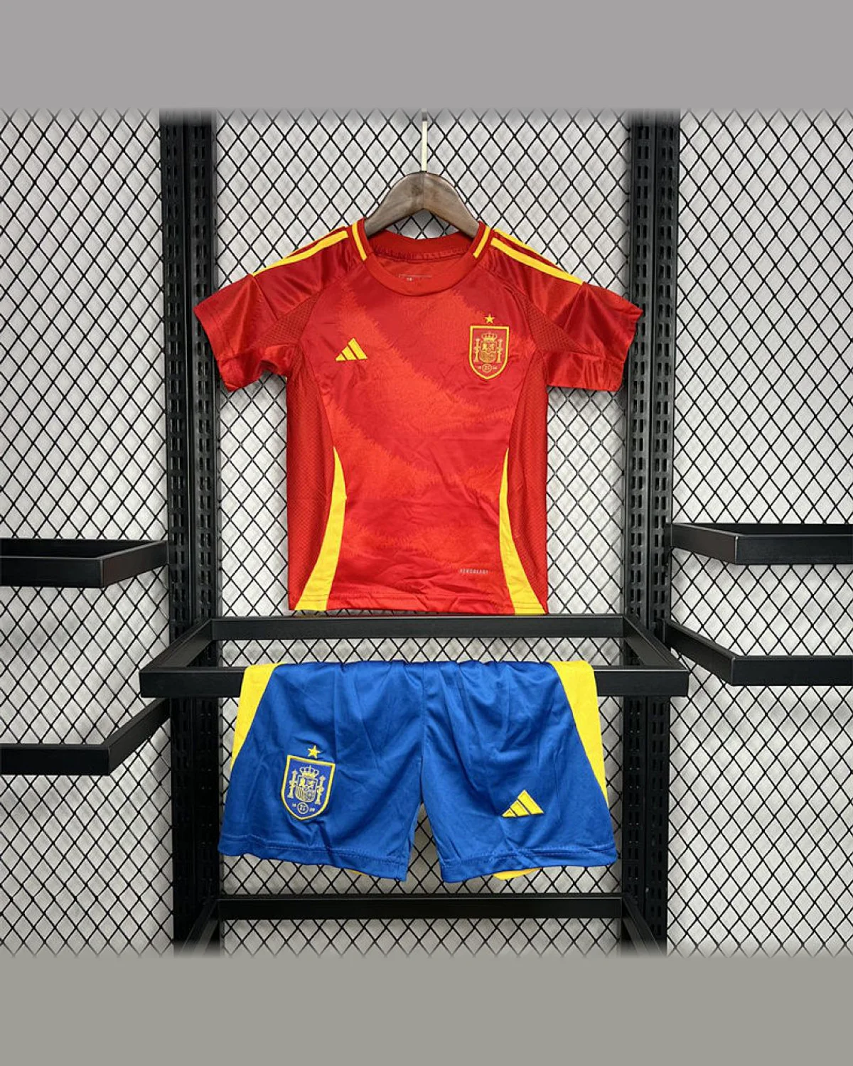 Spain 2024/25 Spain Euro Home Kids Kit football jersey