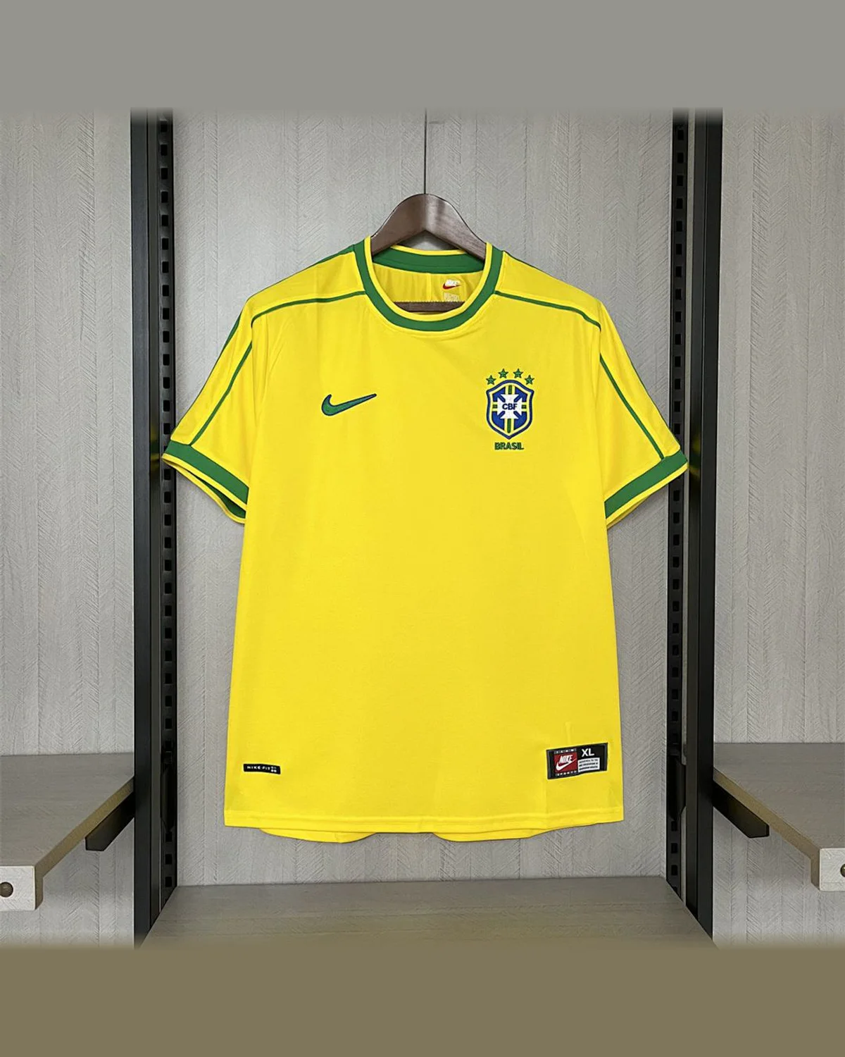 Brazil Retro 1998 Brazil home football jersey