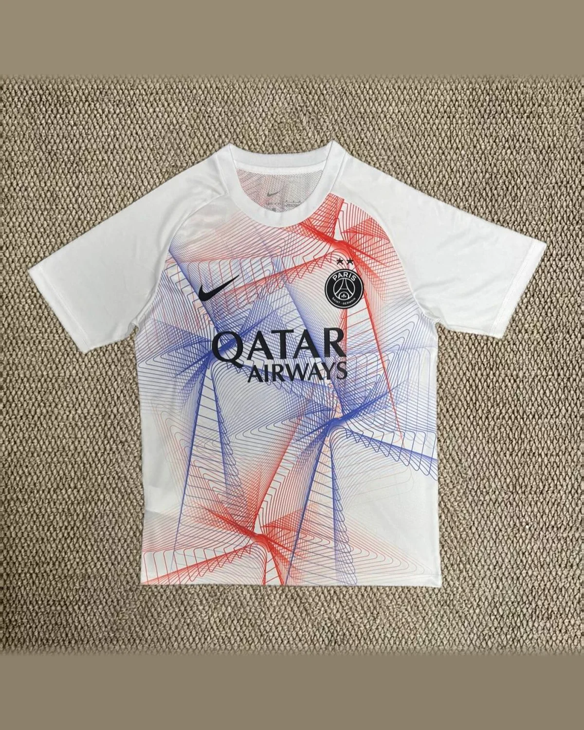 Paris Saint-Germain 2026/27 Paris Champions League Pre-Match White Red Blue football jersey
