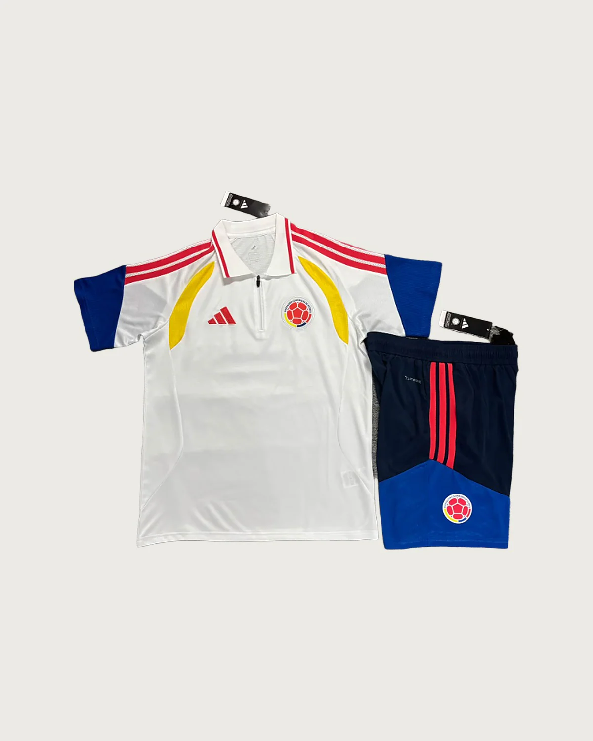 Colombia Colombia White Polo Set with Shorts football jersey