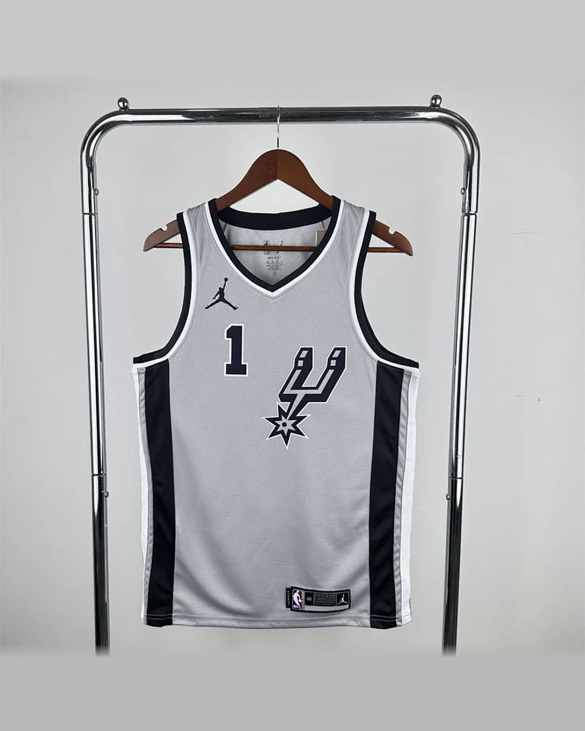 Tottenham Hotspur Tottenham Hotspur San Antonio Spurs 2020/21 V-Neck Grey Jersey WENBANYAMA#1 football jersey
