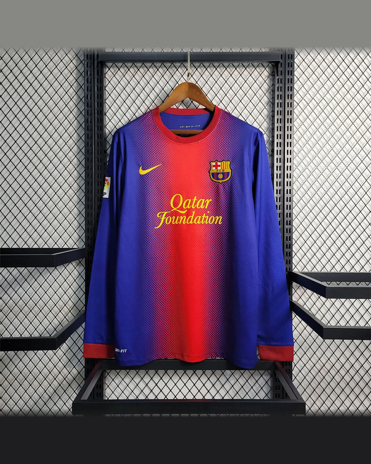 FC Barcelona Retro 12/13 Long Sleeve Barcelona Home football jersey